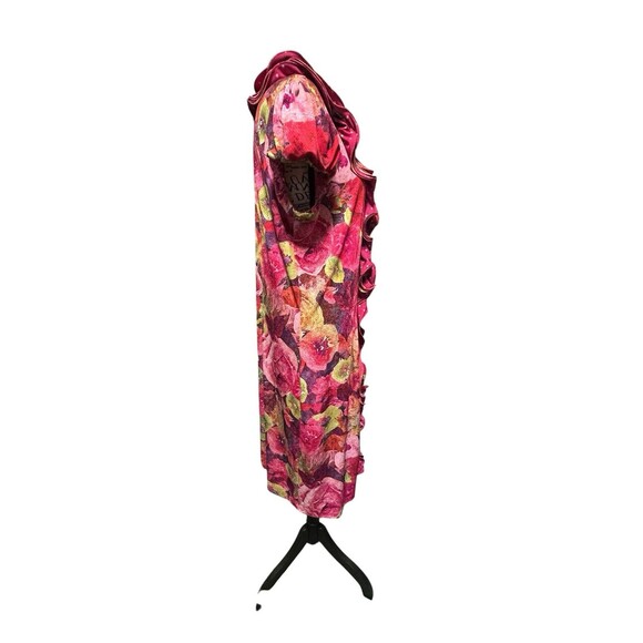 Argenti Women’s Dress Multicolor Floral Ruffle Sz 14 Whimsical Fairy Cottagecore - Picture 4 of 9